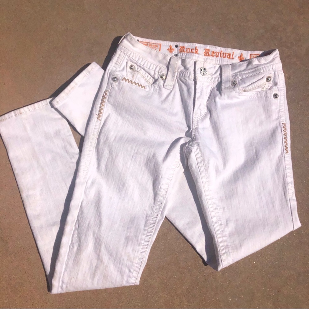 ROCK REVIVAL White Skinny Ankle Jeans - Picture 4 of 8
